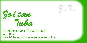 zoltan tuba business card