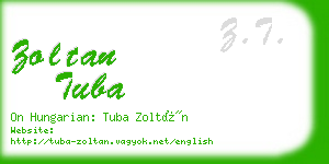 zoltan tuba business card